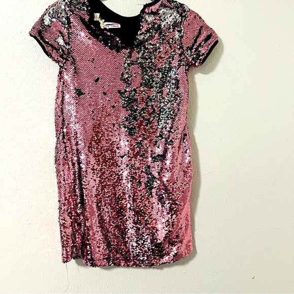 Scooter Brown Girls Size 10 Pink Blush Sequin Party Dress Dance EUC Formal - Picture 3 of 8
